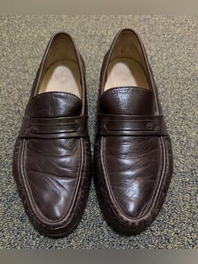 SAS Ace Mens 11 Brown Genuine Leather Handsewn Slip On Loafers Shoes